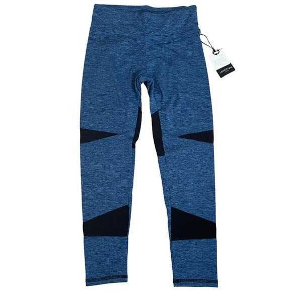 Lanston Sport Minimal Diamond Mesh 7/8 Legging Ocean Blue Black - XS - $128 - Picture 1 of 10